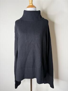 Zara Black Oversized Turtleneck Sweater